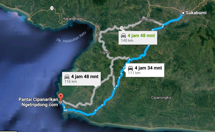 Lokasi Pantai Cipanarikan Ujung Genteng Sukabumi, Peta Letak Jawa Barat 3 Lokasi Pantai Cipanarikan Ujung Genteng Sukabumi, Peta Letak Jawa Barat 3