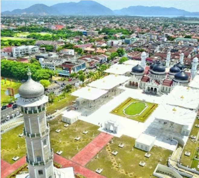 10 Gambar Masjid Raya Baiturrahman Aceh, Lokasi Alamat, Arsitektur Pembangunan + Keunikan Bangunan 9