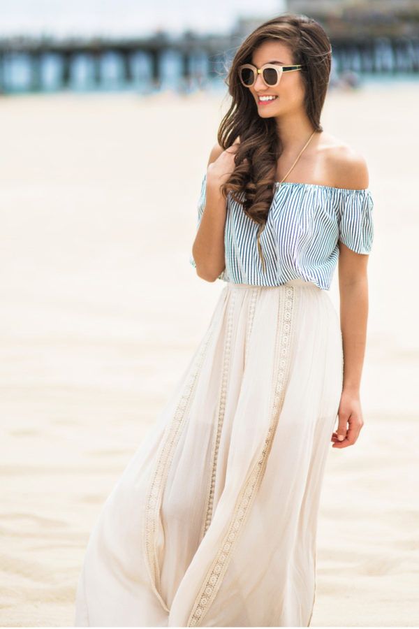 10 Baju Yang Cocok Dipakai Dengan Rok Panjang, Kekinian! 3