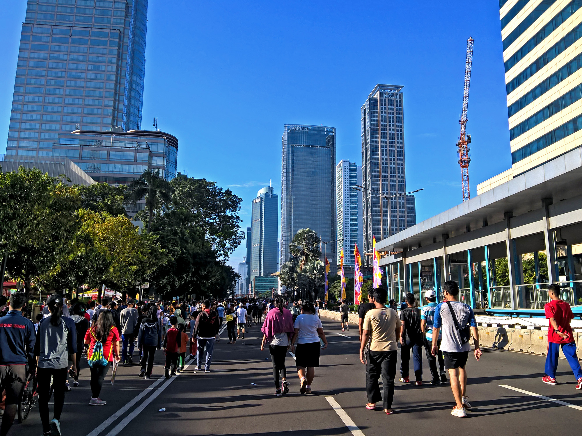 Suasana car free day Sudirman Jakarta untuk keluarga